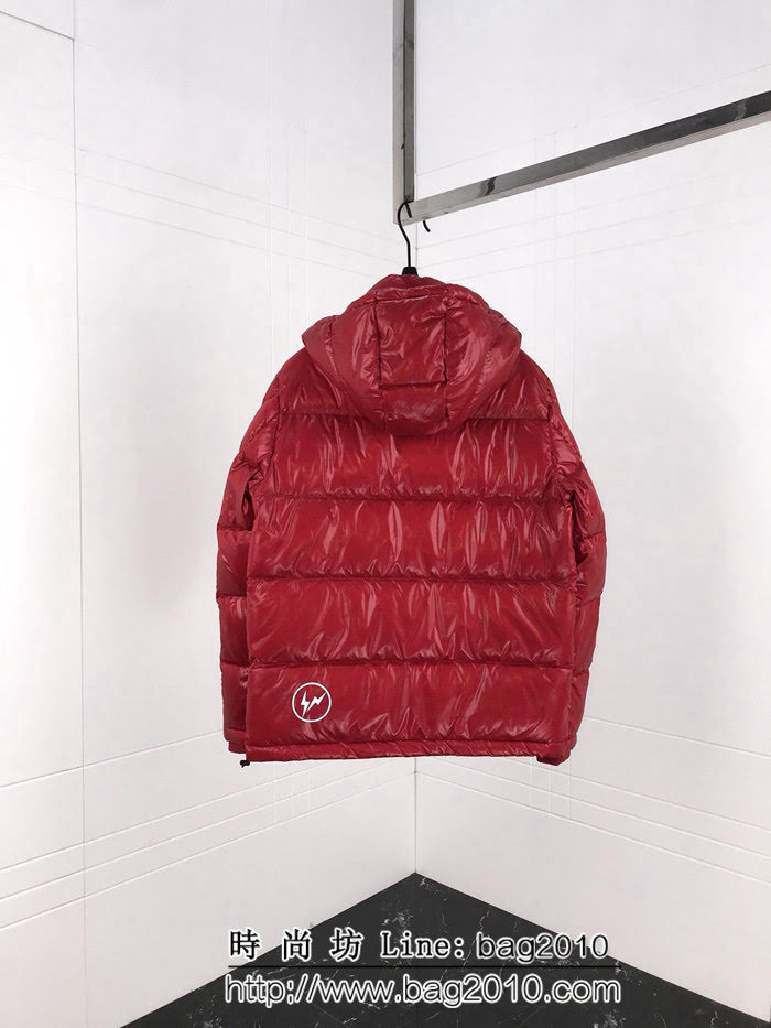 MONCLER蒙口X Fragment聯名款 連帽魔術貼LOGO 男款羽絨服 ydi2209